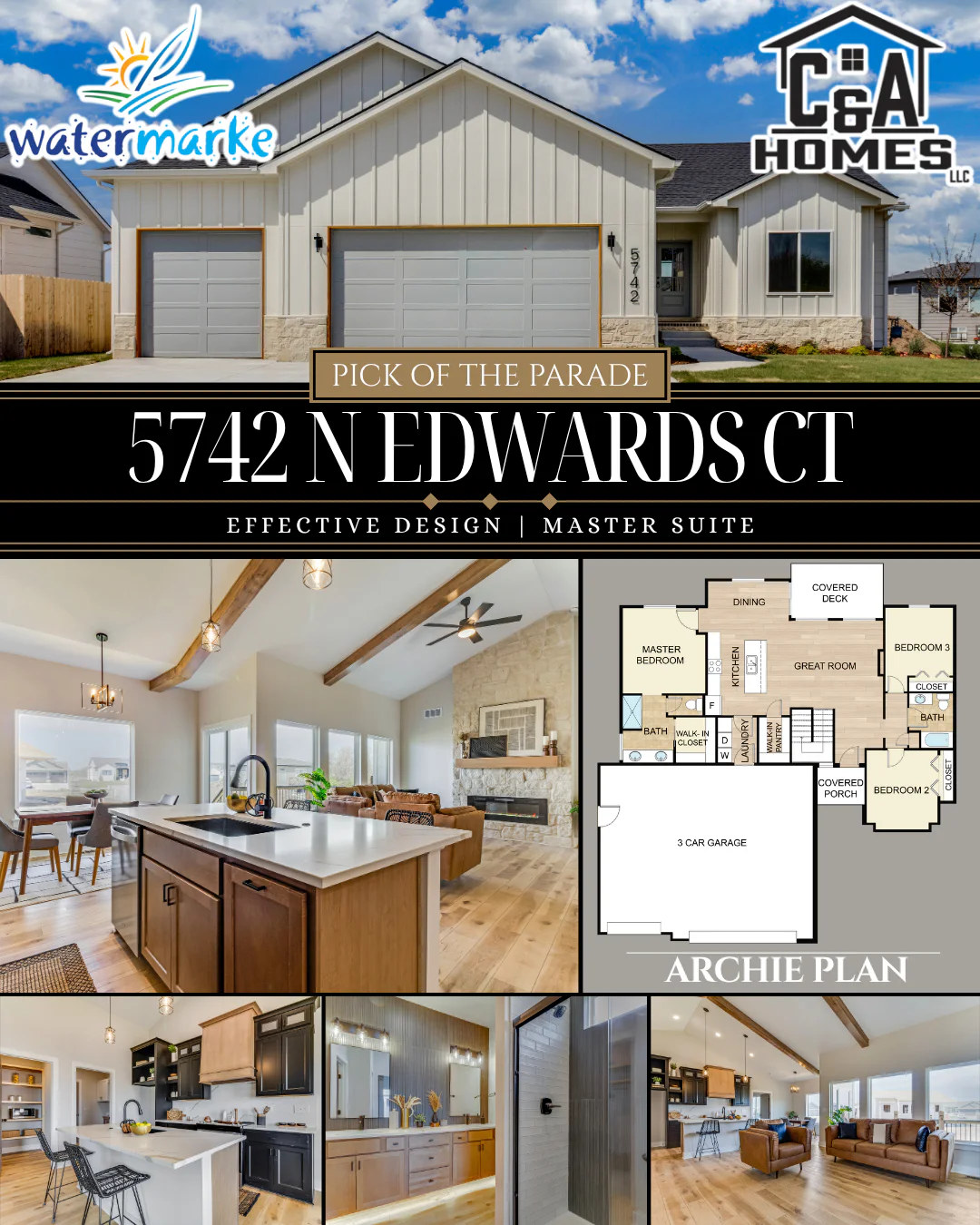 Parade of Homes winner in Wichita, KS, home for sale.