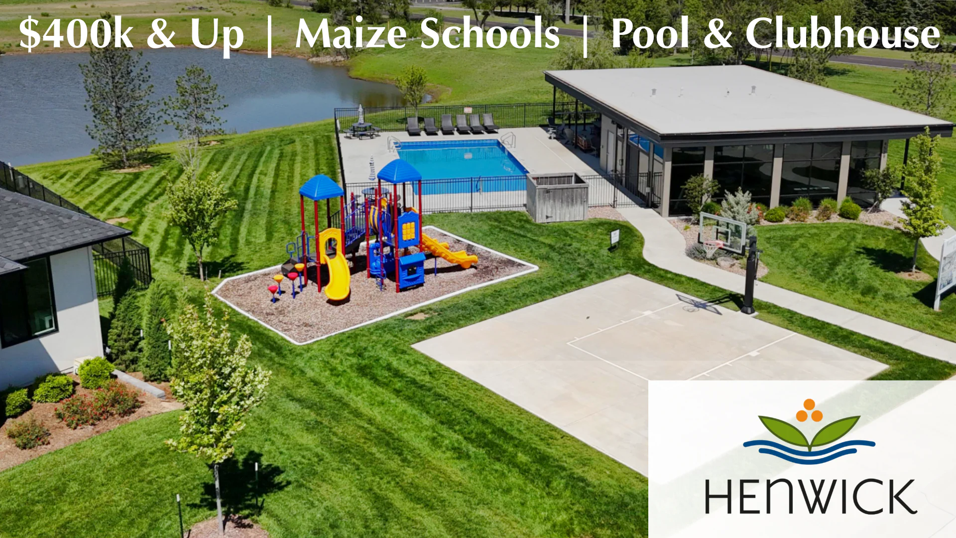 New Maize, KS homes for sale featuring pool and clubhouse.