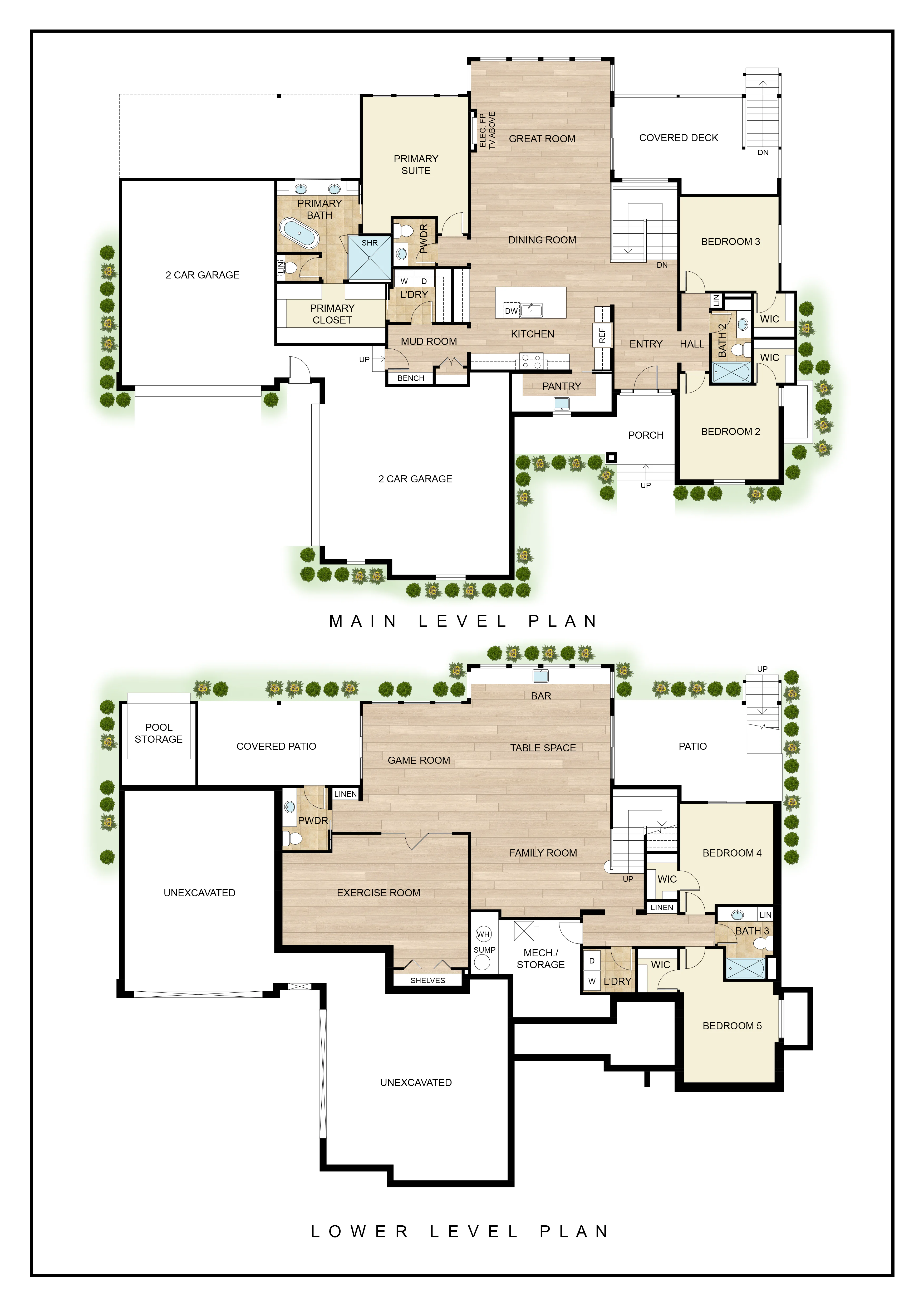 Floor plan for new lake home for sale in Wichita, KS.