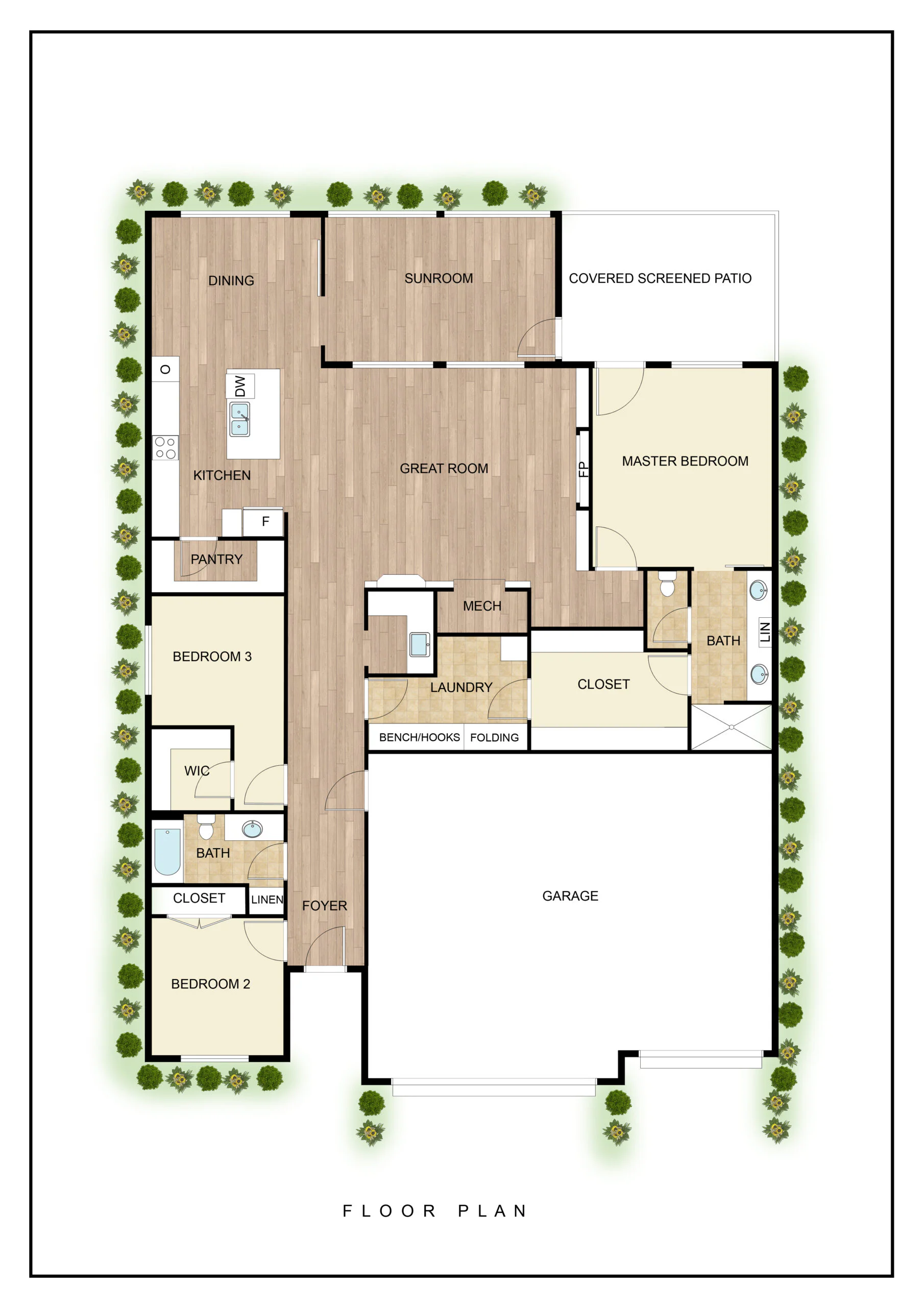 Milano Floor Plan in Eberly Trails, Wichita, KS. Patio Homes for Sale in Wichita, KS.