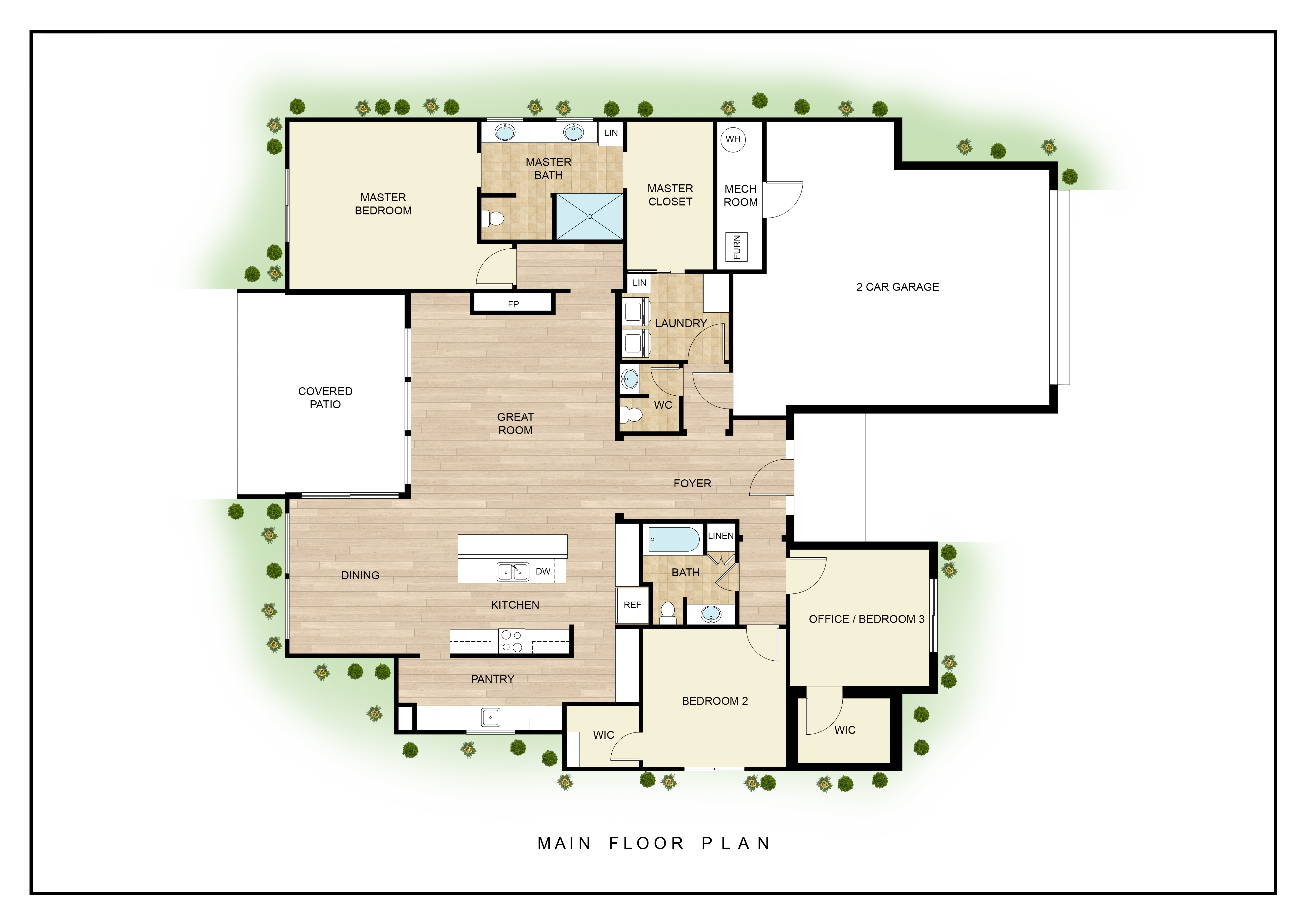 The Reber Patio Home Floor plans by Sharp Homes at 143rd and Central in Wichita, KS for sale.