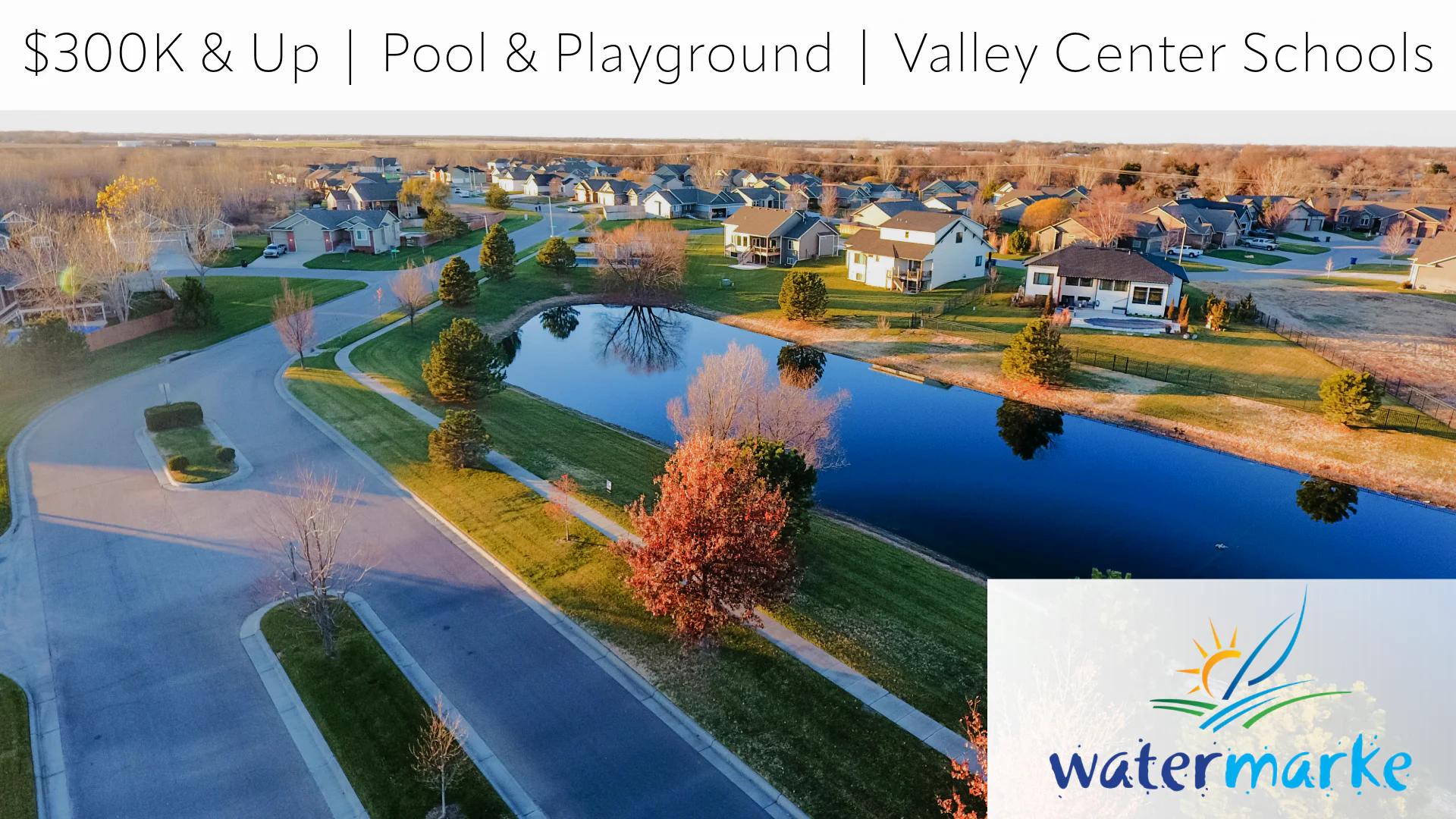 Watermark new homes for sale in Wichita, KS, within the Valley Center School District.