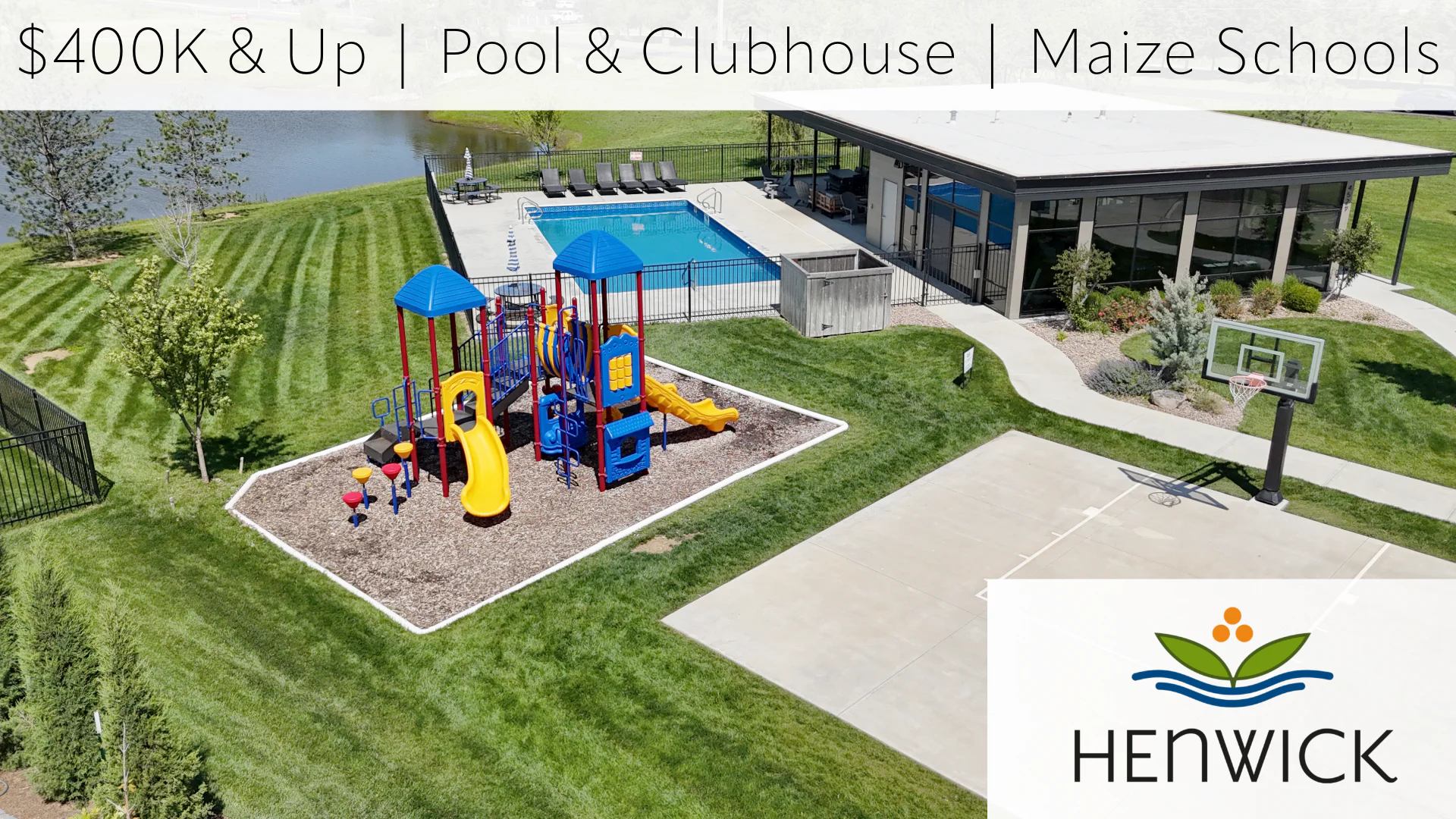 New Maize Homes for sale at 45th and Maize Rd. featuring a pool and clubhouse.